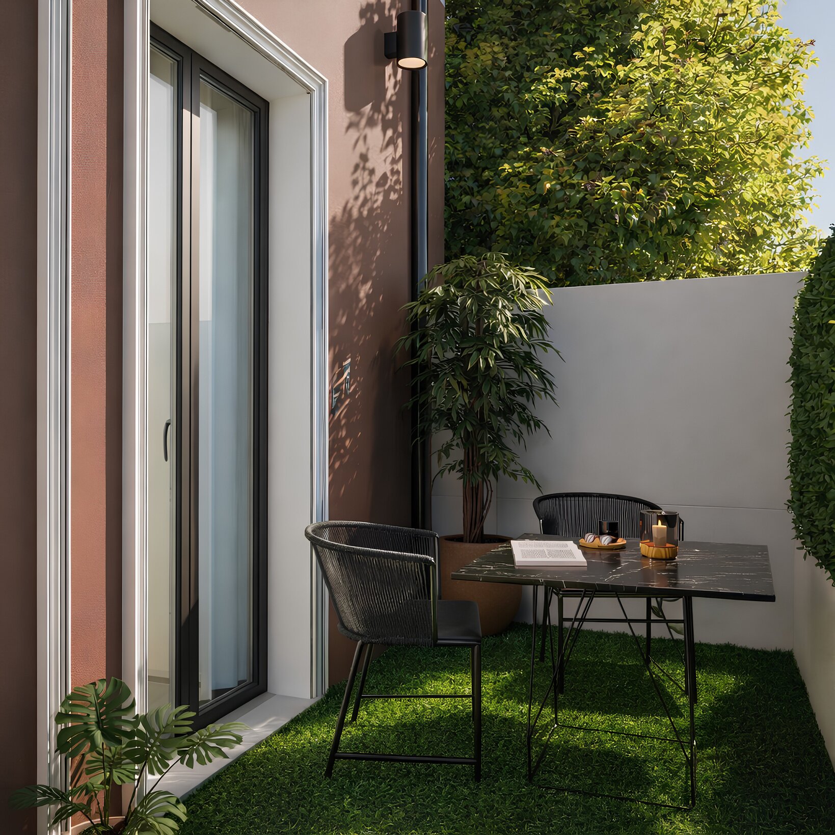 Melette 5 — giardino privato con affaccio sul verde